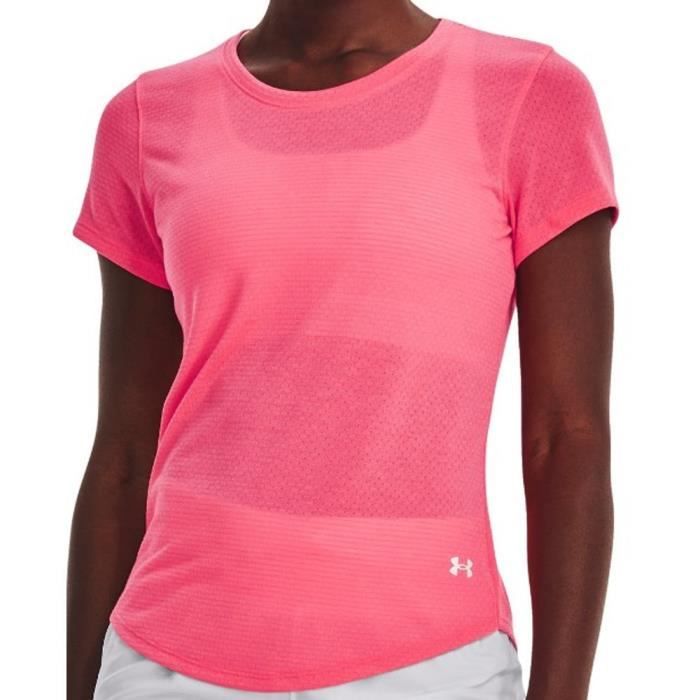 T shirt de sport Femme Under Armour Streaker Rose Manches courtes Fitness Pink Cdiscount Sport