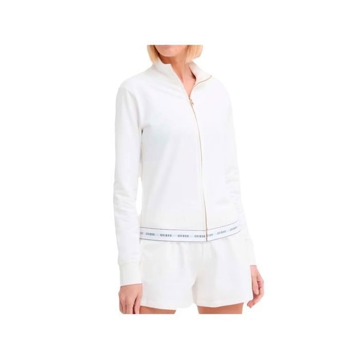 Gilet - Guess - Femme - Active - Blanc - Coton Blanc - Cdiscount Pr??t-?�-Porter