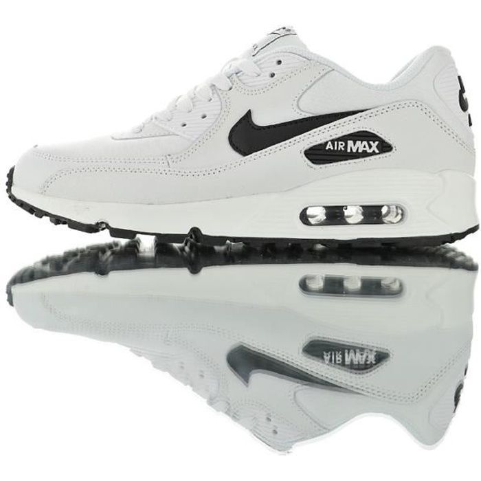 Baskets NIKEs AIRs Max 90 Essential Blanc Noir Homme et Femme ... Baskets NIKEs AIRs Max 90 Essential Blanc Noir Homme et Femme ...