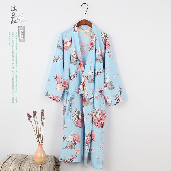 Ensemble de pyjama imprimé Floral pour femmes, Kimono de sexe japonais, respirant, grande taille, robe de bain pour femmes Ensemble de pyjama imprimé Floral pour femmes, Kimono de sexe japonais, respirant, grande taille, robe de bain pour femmes