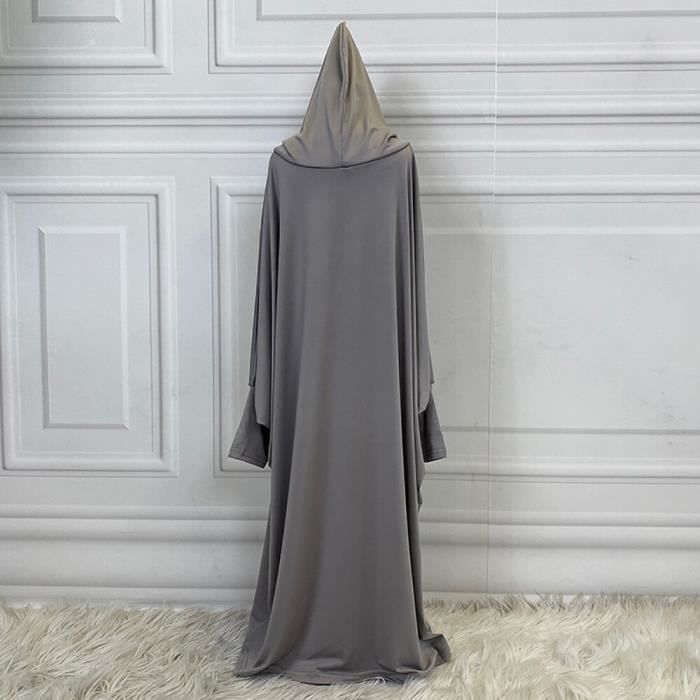 Caftan Manches Longues Fille Enfant – Abaya Musulmane Robe De Prière Imprimé Floral – Mousseline Légère & Confortable