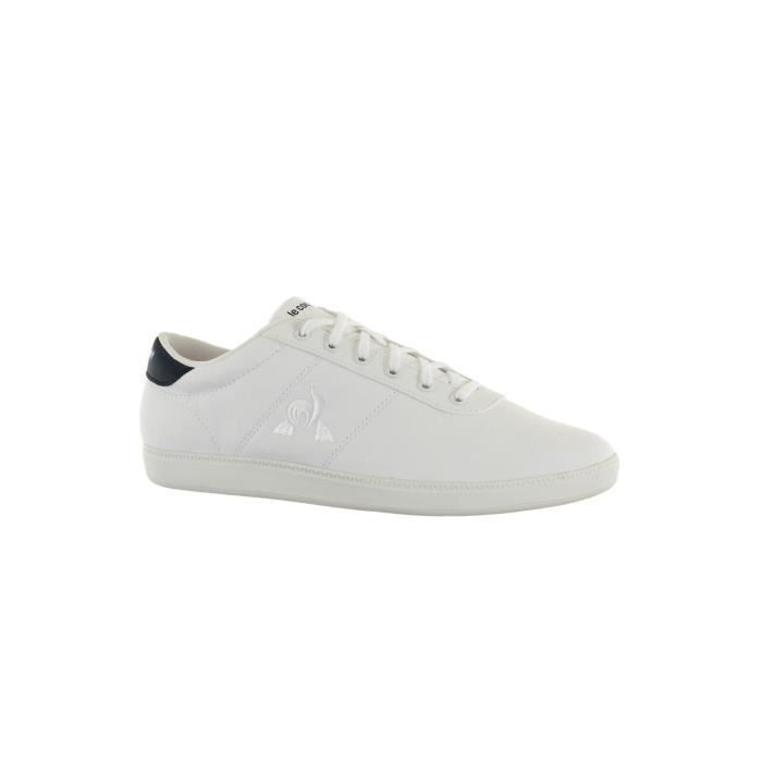 Le Coq Sportif Baskets mode Le Coq Sportif Court One Optical White - Homme - Textile - Lacets