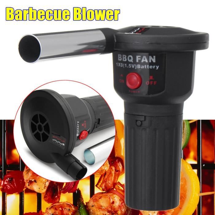 Ventilateur électrique Portable Pour Barbecue - Souffleur à Air Pour Allumer Le Feu - Camping, Pique-nique - 10