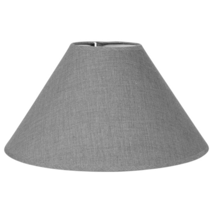 Abat-jour - Rond - Gris clair - Pour lampe - Base 30 cm - Culot E27 avec réducteur Abat-jour - Rond - Gris clair - Pour lampe - Base 30 cm - Culot E27 avec réducteur