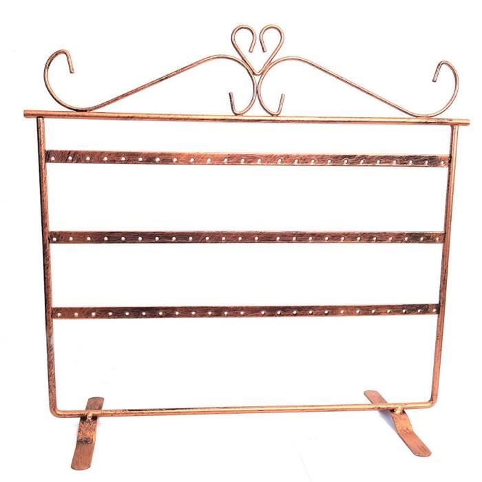 Cuivre Porte Bijoux Cadre Porte Boucle doreille 6 Rangs 72 Paires