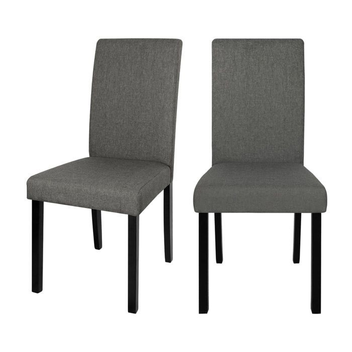 Chaise Havane Gris Lot De 2 Achat Vente Chaise Cdiscount
