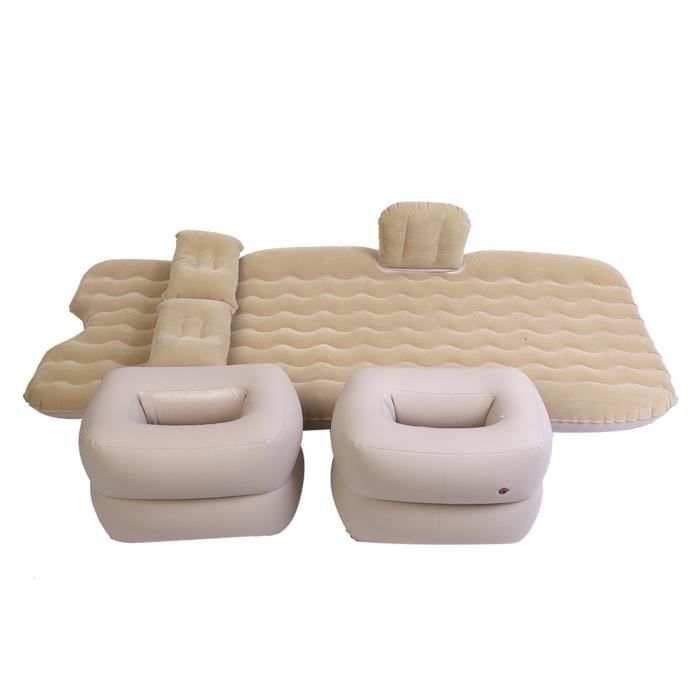 Matelas Air Voiture Arrière Matelas Gonflable Voiture - Lit Amovible Confortable Pour Camping Et Voyages - Inclut Pompe à Air, Oreillers Et Tabourets Matelas Siège Auto Convertible