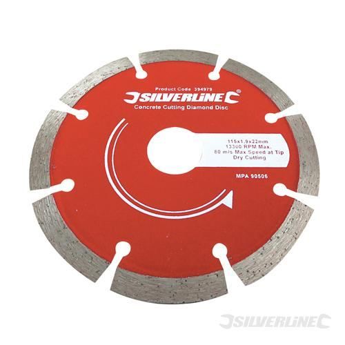 Disque diamant à tronçonner le béton et la pierre SILVERLINE