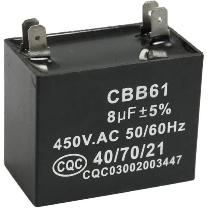 Carte de Source Cbb61/ Run Condensateur 450/ V AC 6uf 2/ C/âble Film polypropyl/ène m/étallis/é condensateurs pour Ventilateur de Plafond