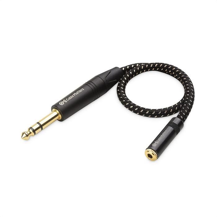 Cable Matters Câble Adaptateur pour Casque Audio 6,35 mm vers 3,5 mm de