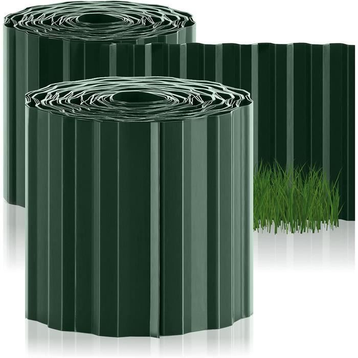 Bordures De Pelouse En Pierre Imitation - 20 Pièces - 25x23cm - Plastique Résistant - Jardin Déco