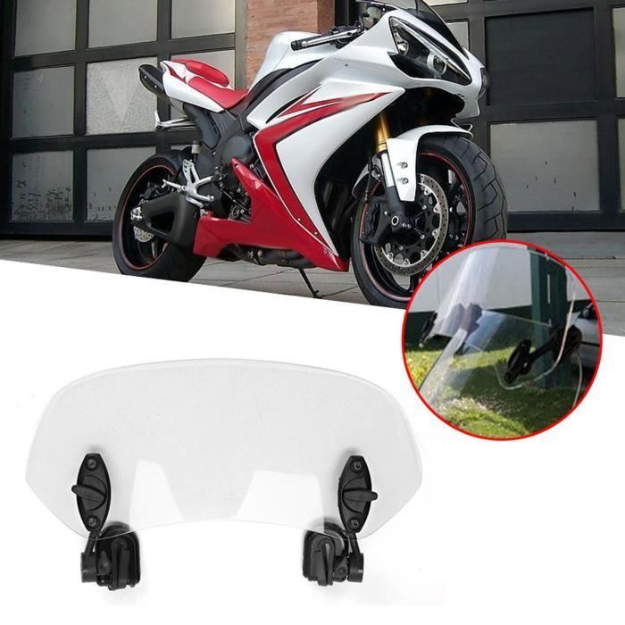 Extension De Pare-Brise Moto - Déflecteur De Vent Réglable Universel Transparent Pour La Plupart Des Motos