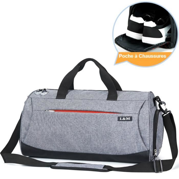 Sac ?� Main Sacoche de Sport avec Poche ?� Chaussures ?�tanche Adulte Portable Voyage Fitness 