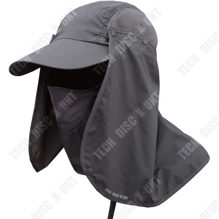 Chapeau De Pêche SUN CUBE Avec Couvre-nuque UV - Large Bord, Réglable, Respirant, Pour été