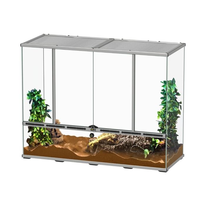 Comparer les prix de Terrarium paludarium reptile et amphibien 118x45x90 - Terratlantis Gris