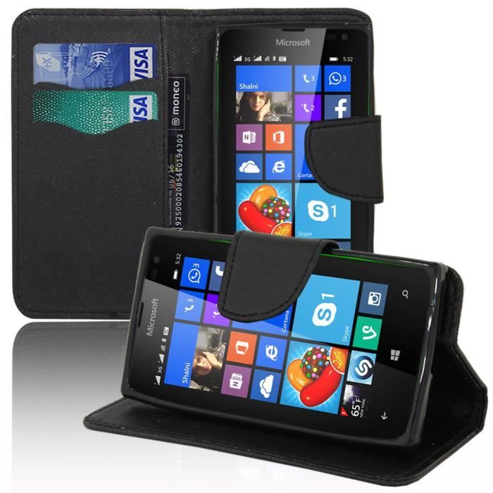 Housse Portefeuille Pour Wiko PULP / View 2 Plus - Cuir Synthétique, Support Vidéo