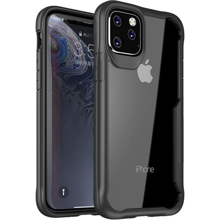 Coque Pour iPhone 11 Bumper Hybride Rigide Antichoc Noir