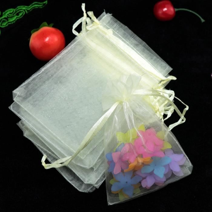Lot De 12 Sacs En Coton Réutilisables 15x20 Cm - Crème, Cordon Coulissant - Pour Cadeaux, Bijoux, DIY, Mariage - 4