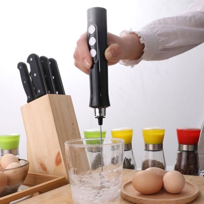 Fouet électrique Portable Batteur à œufs - Mousseur à Lait, Cappuccino, Mini Mixeur USB Rechargeable - 4