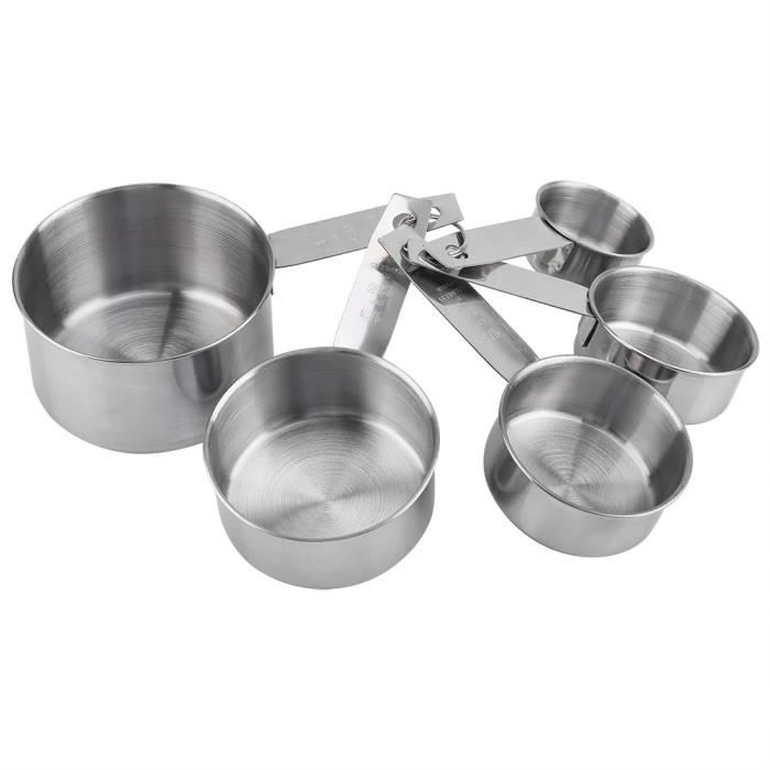 Lot de 5 cuillères doseuse mesure cup tsp et ml pour Mesurer