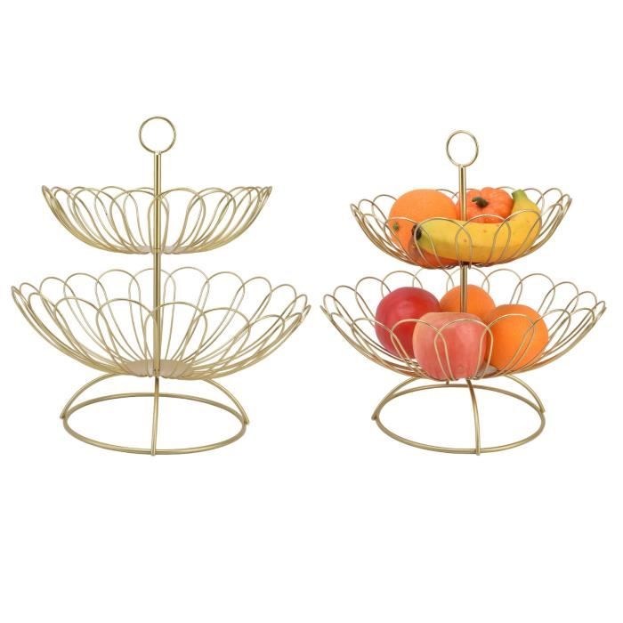 Corbeille à Fruits Ancienne - Métal Chromé Médaillon - Fabriquée En France