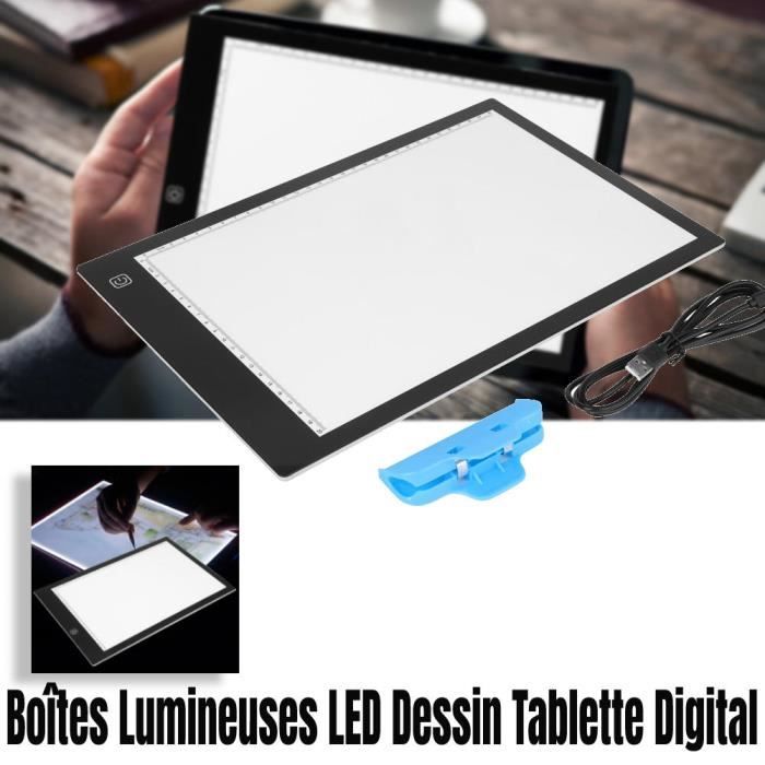 Tablette Lumineuse 8MM A4 Ultramince Tablette Dessin Lumineuse LED Pad USB  Art pour l’Esquisse et Copie LAM47 9372011866830