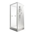 Cabine de douche intégrale 90 x 90 x 210 cm, verre de sécurité 5 mm, cabine de douche complète, blanc alpin, Juist, Schulte-1