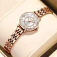 Montres femmes marque de Luxe 2021 diamants bracelet elegant quartz étanche acier or rose bijoux montre femme Jolie-1