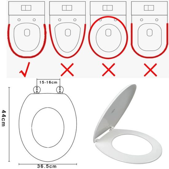 Abattant wc taille discount