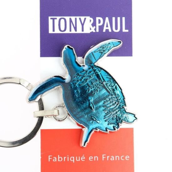Porte clés Tortue terrestre - Tony et Paul, Made in France à Saumur