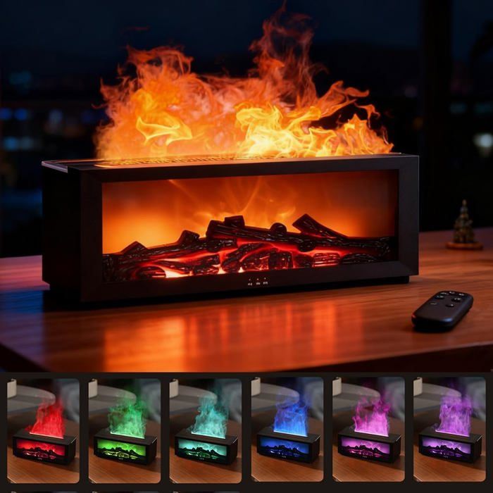 Diffuseur D'Huiles Essentielles Avec Lumière D'Ambiance 7 Couleurs – Humidificateur USB Pour Maison, Bureau, Spa - 5