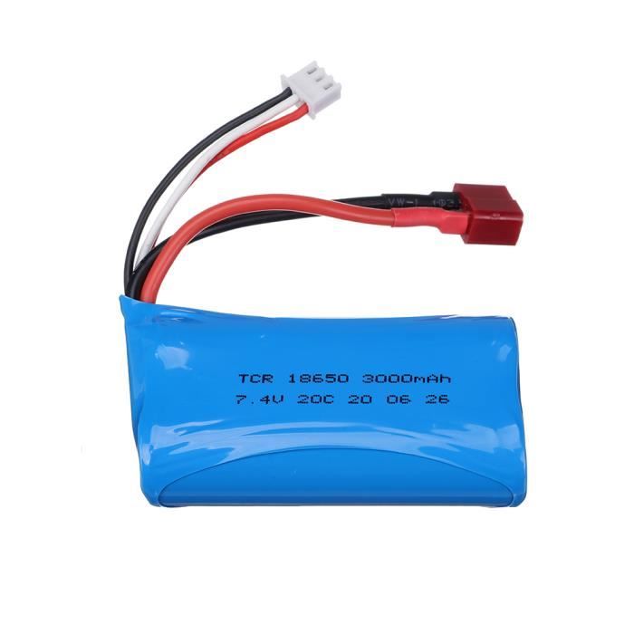 AMZZN 7.4V 3000mah 15C 2S en forme de T Plug Li ion batterie avec câble de charge USB pour WLtoys 12423 MJX 14301 14303 14302 H16PL RC voiture,Camion RC à l'échelle 1/10 AMZZN 7.4V 3000mah 15C 2S en forme de T Plug Li ion batterie avec câble de charge USB pour WLtoys 12423 MJX 14301 14303 14302 H16PL RC voiture,Camion RC à l'échelle 1/10