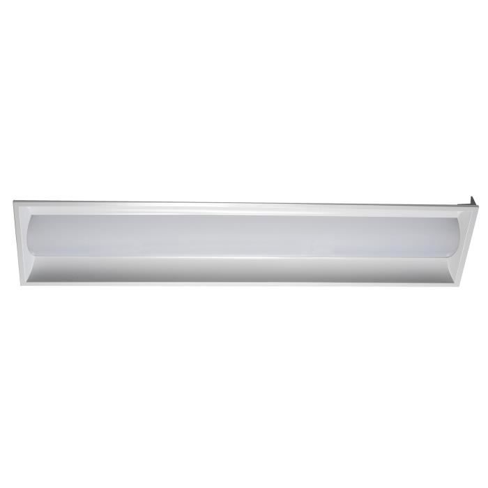 Panneau LED slim en saillie 120X30 cm - Driver Philips - 44W - UGR19 - Avec  KIT de montage - Blanc Neutre