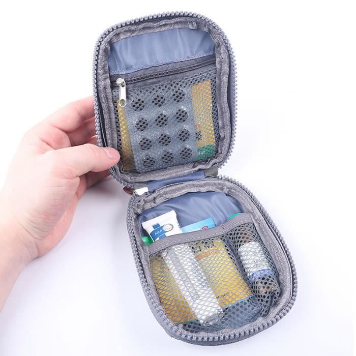 Gris - Nouveau sac de stockage de médecine de voyage imperméable à l'eau  paquet valise portable étui de netto