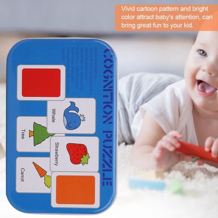 ESTINK carte d'apprentissage Carte éducative précoce d'interaction parent- enfant cognitive pour enfants avec boîte de rangement - Cdiscount Jeux -  Jouets