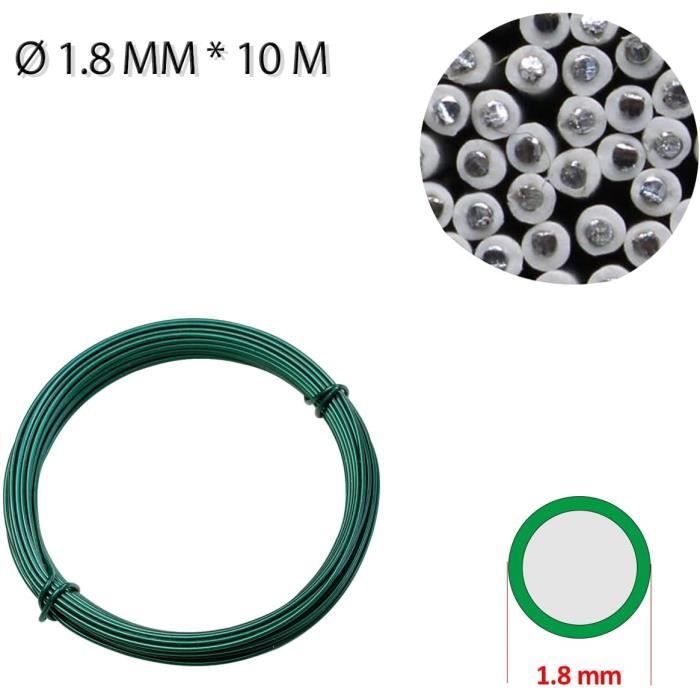 Fil Basa Design AURSTORE BASA Fil de Jardin Diamètre : 1,8 mm - 10 m- Revêtement en PVC ...