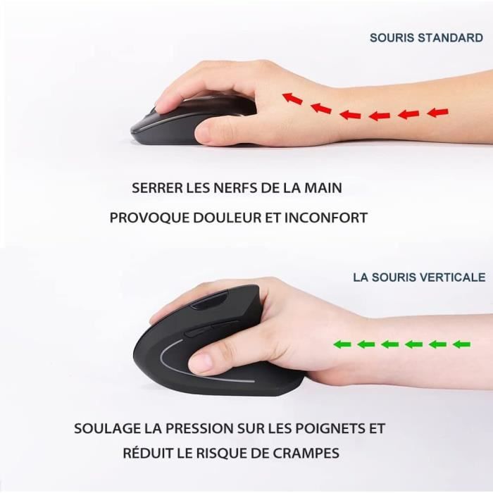 Souris Ergonomique Verticale Sans Fil Pour Droitier