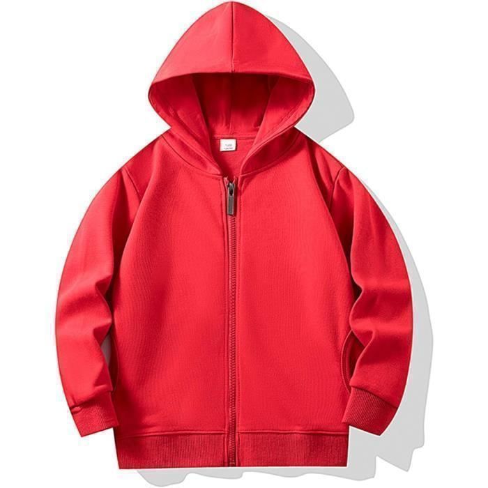 Sweat a Capuche Enfant Garcon Zippé Manteau Enfant Hiver Chaud