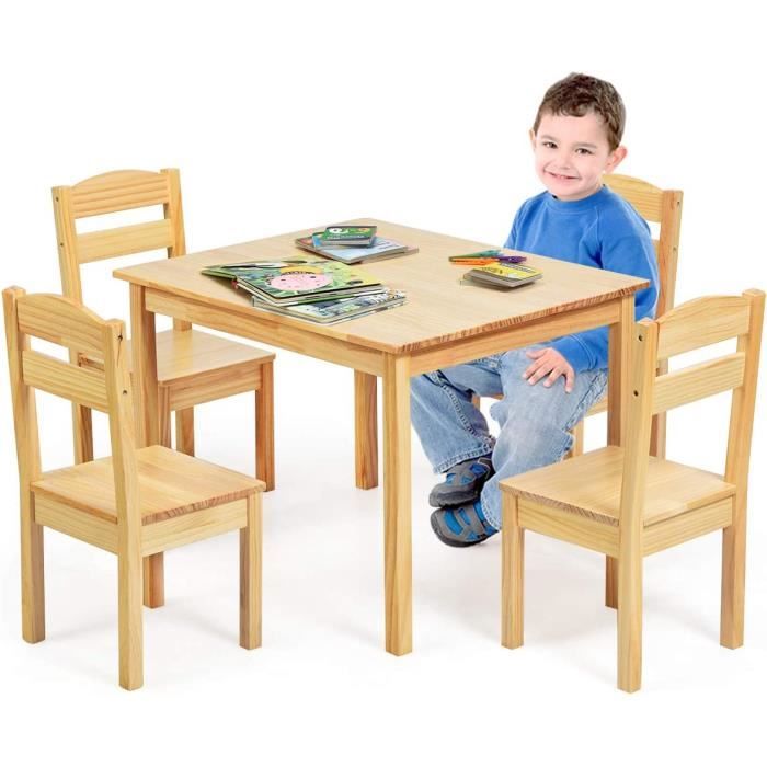 LIFEZEAL Ensemble Table et 4 Chaises Enfant, Table et Chaise