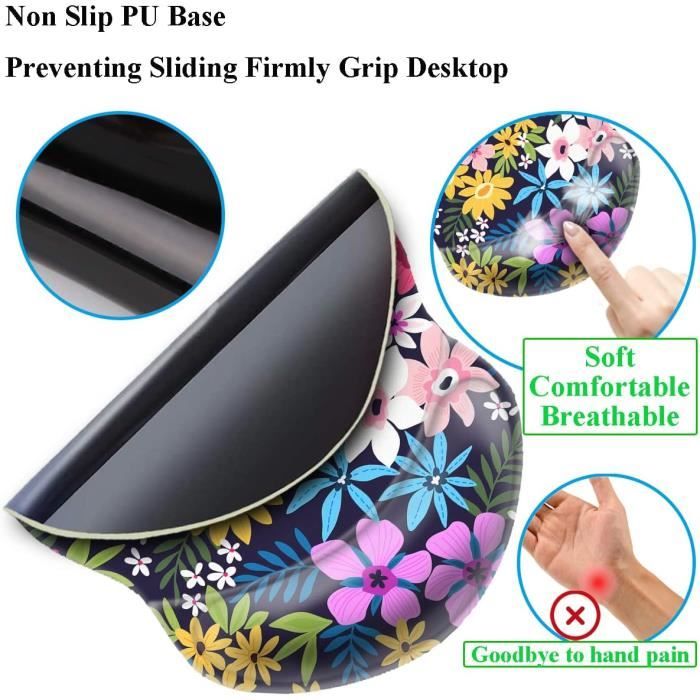 Tapis De Souris Antidérapant Ergonomique Avec Repose-Poignet En Gel