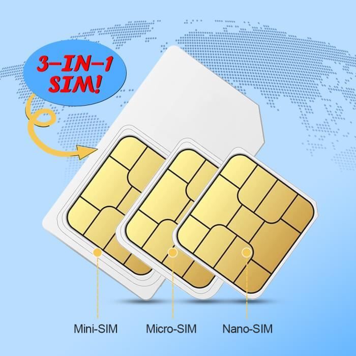 Carte SIM 3 jours Data SIM Card compatible avec les réseaux AT/T-Mobile,  Données de Trafic Réseau 2G/jours pour Émirats arabes unis - Cdiscount  Téléphonie