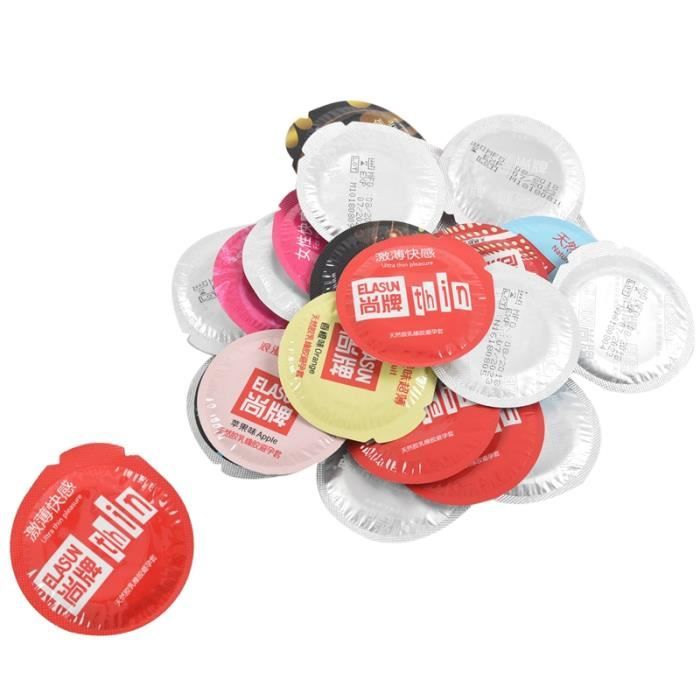 Condames Elasun 24Pack - Set 8 Types de Condoms Ultra Mince Ice et Fire Pleasure ...