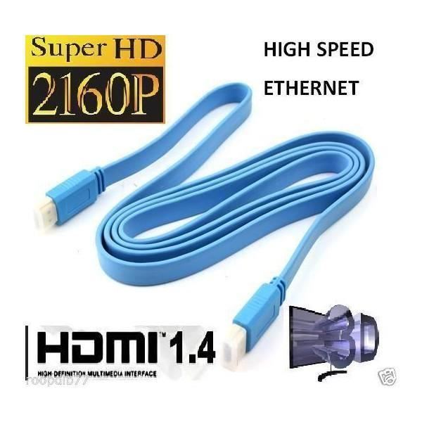 Câble hdmi full HD Tv 4k 3D Blu Ray ps4 Xbox 1.4 Lcd pc 1920x1080p  Gold-1.5M - Cdiscount TV Son Photo
