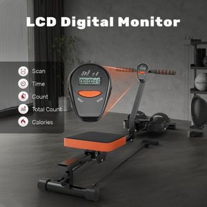 Rameur Pliable D'appartement - Résistance Magnétique, Charge Max 120kg, écran LCD, équipement Fitness Neuf