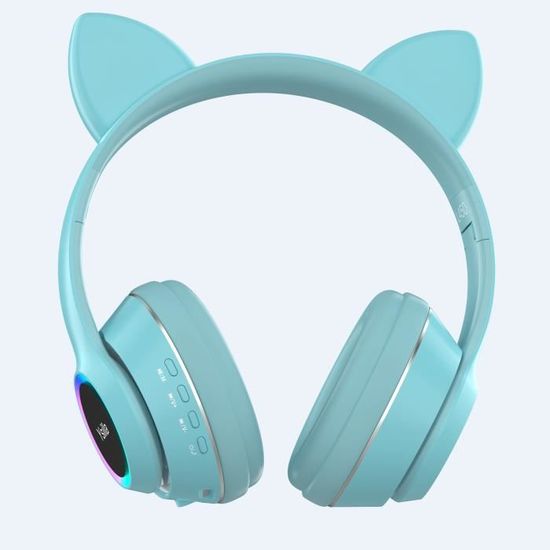 Ysilla Casque Bluetooth sans fil , casque Bluetooth oreille de chat, casque  stéréo pliable avec lumière LED/microphone-Violet - Cdiscount TV Son Photo
