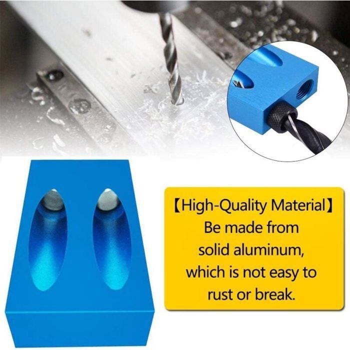 Gabarit De Trou De Poche Kit Foret à Goujon 15° Outil Repérage De