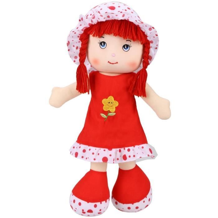 2pcs Poupée de chiffon fille peluche cadeau créatif 50cm pour enfant  -Rouge+Rose - Cdiscount Jeux - Jouets