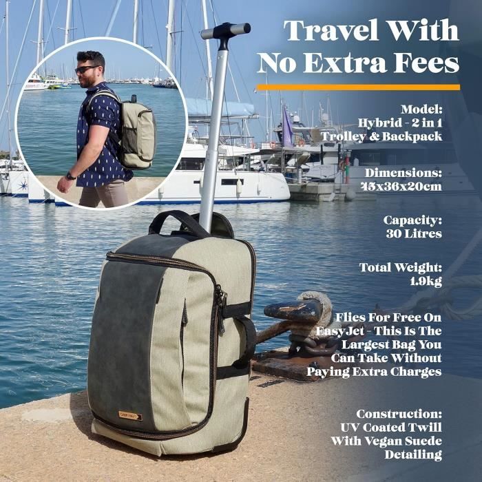 Cabin Max Manhattan Hybrid Sac A Dos A Roulettes 30 L 45 X 36 X 20