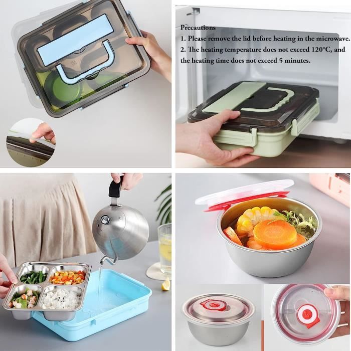 Bento Lunch Box, Portable Lunch Box Inox boite qui garde repas chaud, boite  isotherme repas chaud Travail d'Enfants [645] - Cdiscount Maison