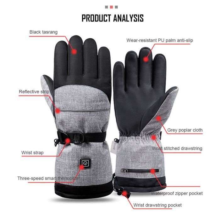 Gants Chauffants USB Pour Femmes – Sans Doigts Convertibles – Température 40°C – Lavables – Pour Extérieur Et Bureau